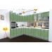 Bucatarie Zebra alba / Fronturi MDF Verde - Varianta 4 